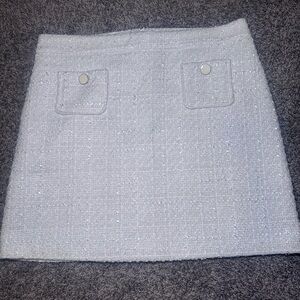 Elegant Cream Tweed Skirt